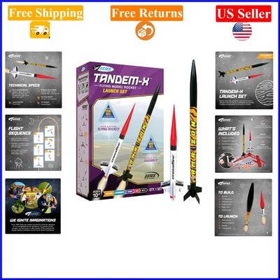 1469 Tandem X Rocket Launch Set, Prebuilt Model Rockets, for Ages 10+