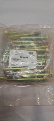 (QTY 50) 3/8''-24 x 4 '' Zinc Plated Grade 8  Hex Cap Screws 38X4F8