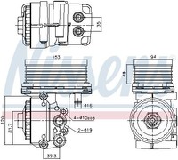 Nissens 91327 ÖLküHler, MotoröL FüR Ford Jaguar Land Rover