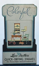 Antique Lowe Brothers Paints Advertising Sign Cardboard 1930’s Original Beauty