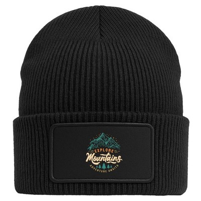 Beanie mit Patch Explore Mountains Adventure Awaits Geschenkidee Explore Mountai