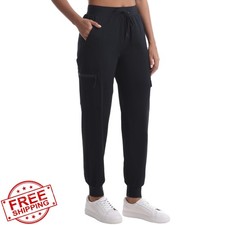 Haowind Women's Cargo Pants Pocket Workout Joggers Lightweight Casual