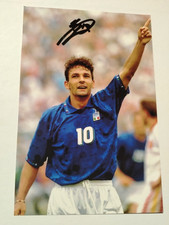AUTOGRAFO ROBERTO BAGGIO FOTO MAGLIA ITALIA MONDIALI USA '94 PALLONE D'ORO 1993 