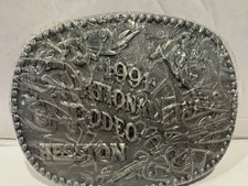 Vintage 1991 Hesston Nationals Final Rodeo Belt Buckle Rare- Cowboy - Sealed