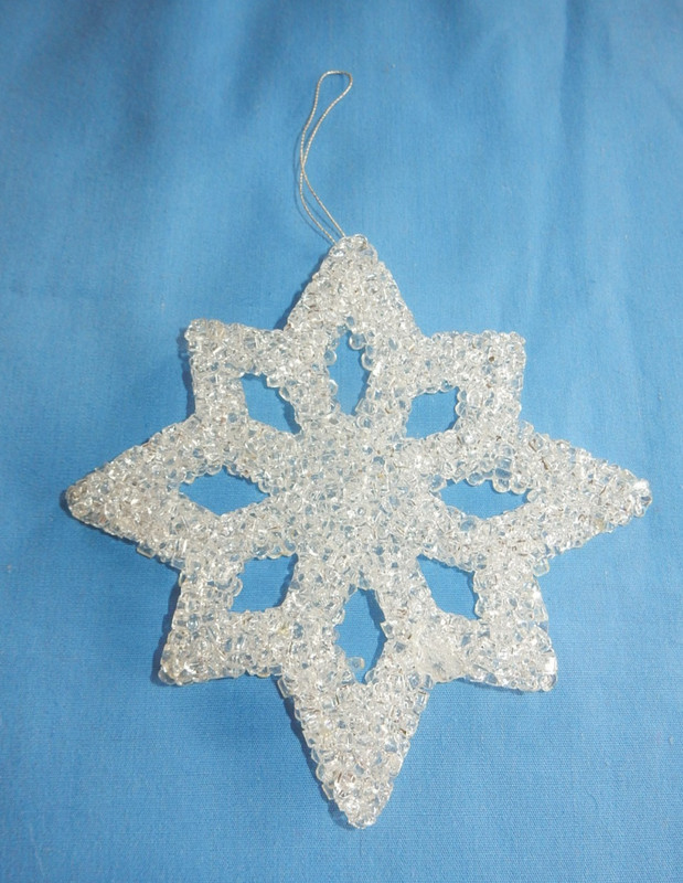 Vintage Textured Acrylic Star Christmas Ornament