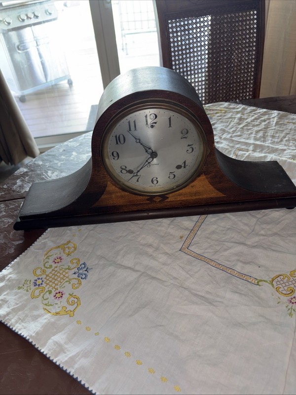 Vintage Sessions Solid Wood Mantle Clock As-Is Made in USA