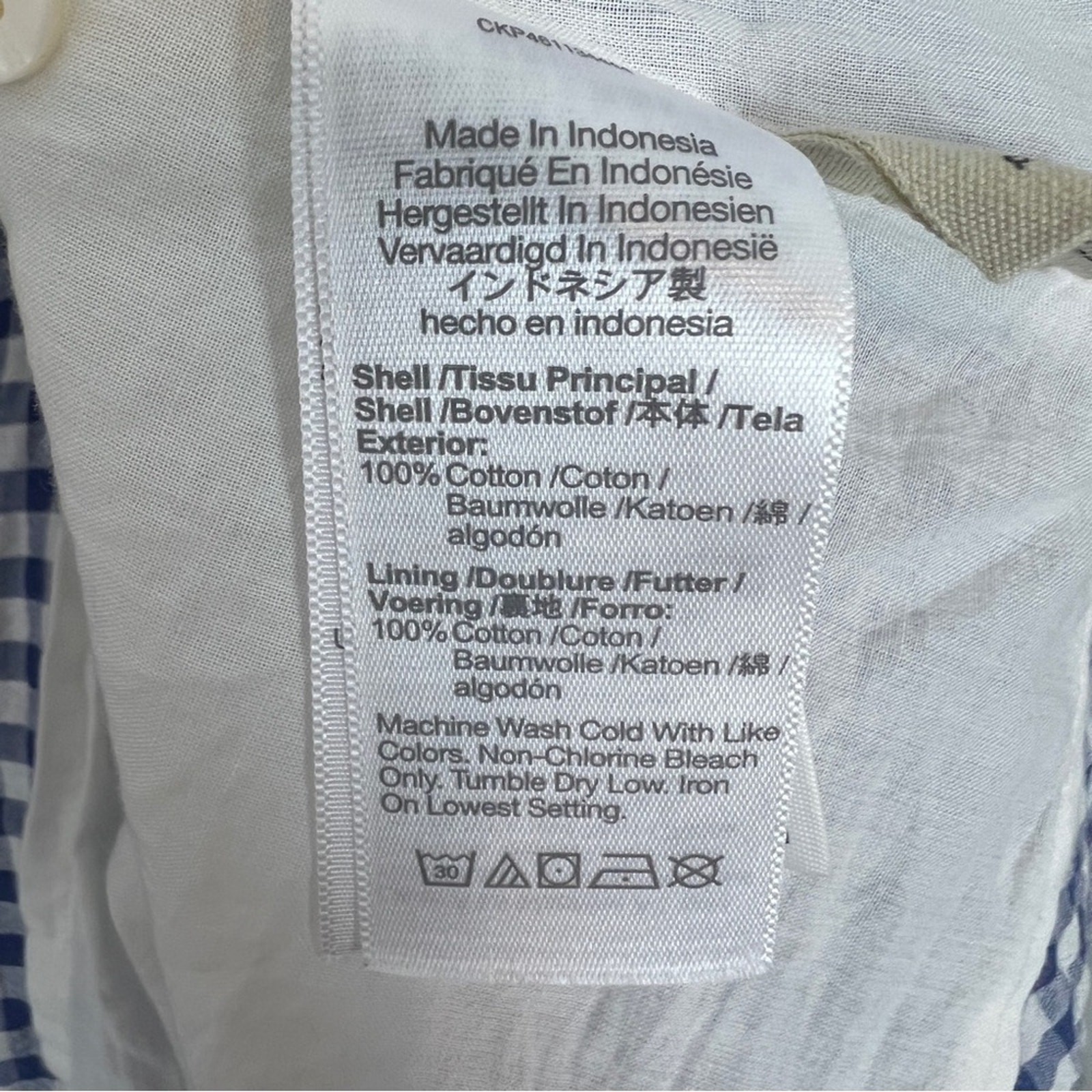 Madewell Patchwork Gingham Button-Front Tiered Mi… - image 10