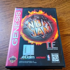 NBA Jam Tournament Edition Sega Genesis Basketball w/ Manual Acclaim 1-4 Players