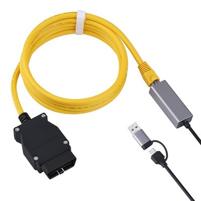 Giochem USB to OBD2 2 in 1 Phone to OBD2,ENET Rj45 Cable ethernet Connector T...