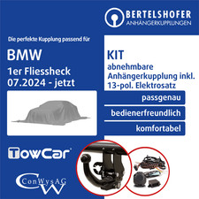 Für BMW 1er Fliessheck Typ F70 07.2024-jetzt AHK abn. +13pol spez E-Satz NEU TOP