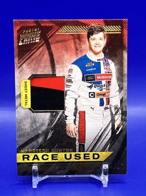 2023 Panini Prime Harrison Burton #RU-HBU Race-Used Sheet Metal Holo Gold /25