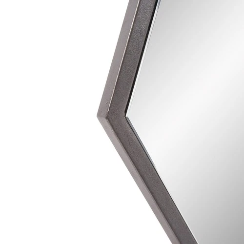 Howard Elliott Hexad 30" x 30" Graphite Hexagonal Wall Mirror - Picture 3 of 6