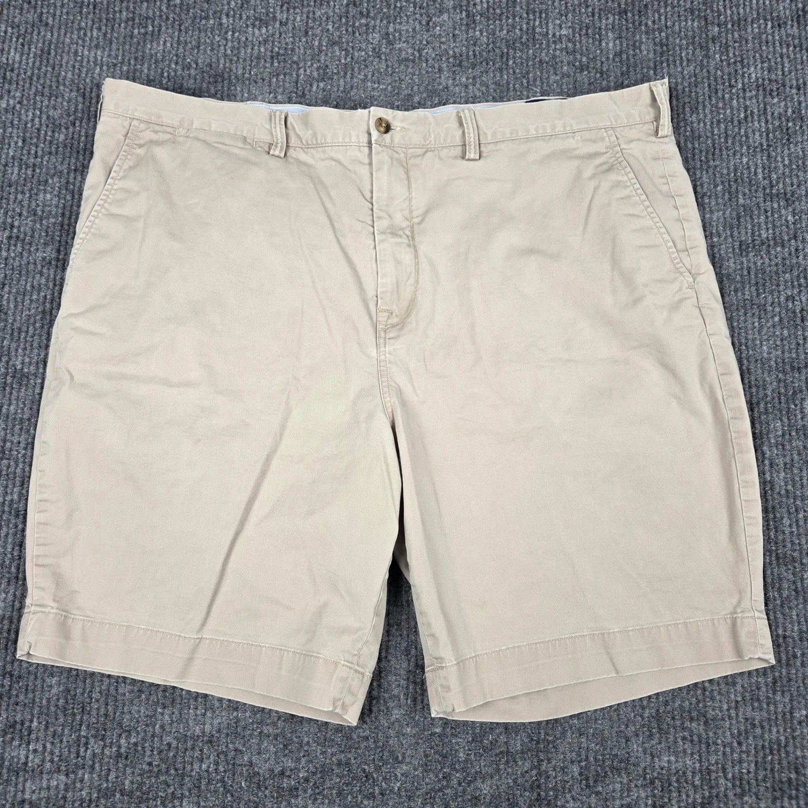 Polo Ralph Lauren Mens 42 Tan Khaki Stretch Classic Chino Shorts Cotton Blend