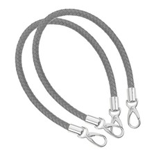 2Pcs Leather Purse Strap 60cm 23.62" Short Leather PU Braided Purse Handle