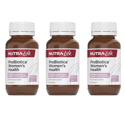 [Nutralife] ProBiotica Women's Health 60 Capsules with Cranberry x 3 Bottles