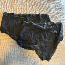 Lot Of 2 NWT Torrid Black Plaid Lace Brief Panty Size 3X