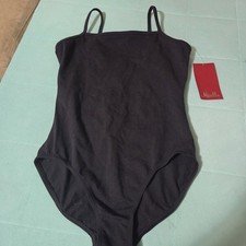 Mirella Womens Medium Dance Leotard Black Cross Cross Back
