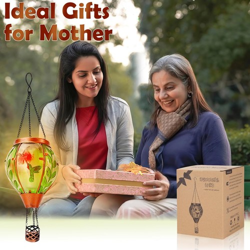 Hummingbird Solar Hot Air Balloon Lantern Outdoor Waterproof Hanging Lights - Picture 7 of 9