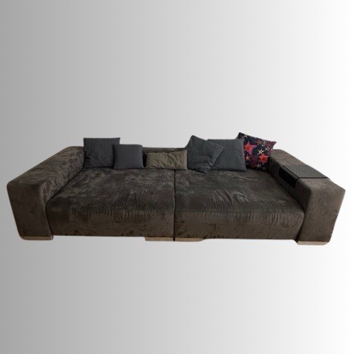 Big Sofa Couchgarnitur REGGIO Megasofa Mit Schlaffunktion Dunkelbraun Cappuccino 1032668788