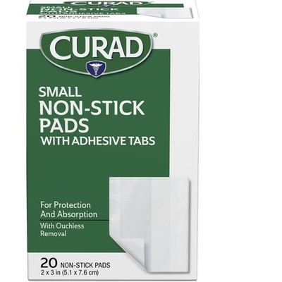 20 Pack Non-Stick Adhesive Wound Pads - Clean & Ouchless Dressing Solutions