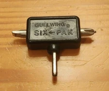 Vintage Gullwing Six-Pak Skateboard Tri Tool Phillips & Flat Head Allen Key Rare