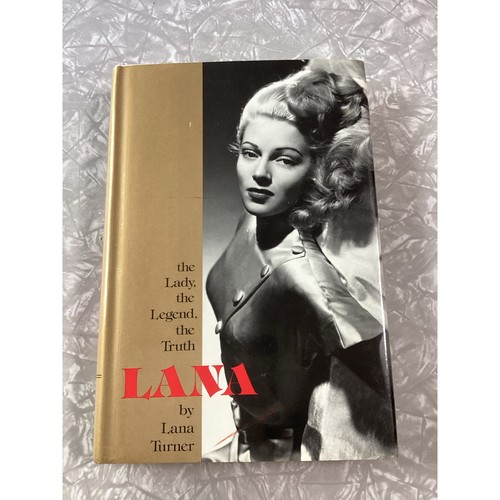 Lana Turner SIGNED 1982 Autobio Movie Actress MGM Postman Gable Scandal HC/DJ - Picture 2 of 7