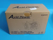 12V DC / 120V AC, AVID POWER Tire Inflator Portable Air Compressor - New 