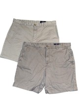 Vineyard Vines Breaker 2 Pair Shorts Gray Cotton Flat Front Men Size 40 x 8  