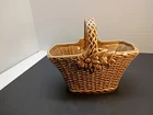 Vintage McCoy Floraline 561 Brown Basket Planter 8.5x4.5x7 Mid-century