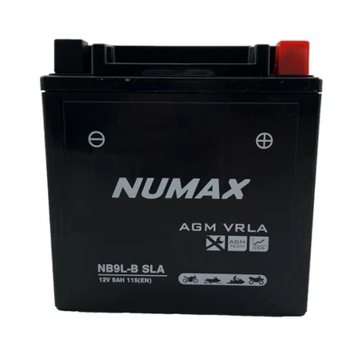 Batterie moto NUMAX NB9L-B SLA 12V 9Ah 115A Dimensions: 135x75x139mm et plus à - Photo 1/2