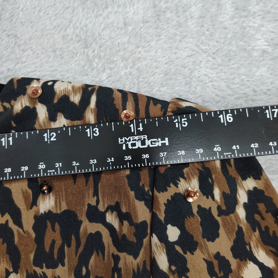 Vestido de Fiesta De Colección Morton Myles for the Warrens Talla 6 Negro Glamour Estampado Animal en Niveles Foto 4 de 4