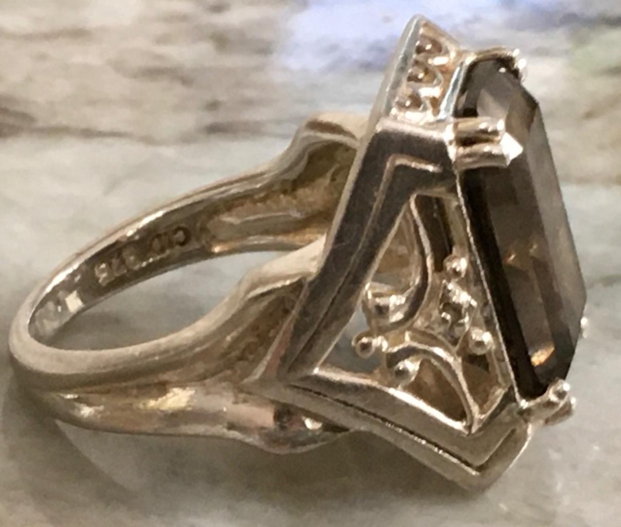 SIGNED Clyde Duneier Ring SOLID Sterling 925 size… - image 8