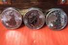 (3 ea) 2022 Britannia Queen Elizabeth II .999 Fine Silver 1 Oz Coins