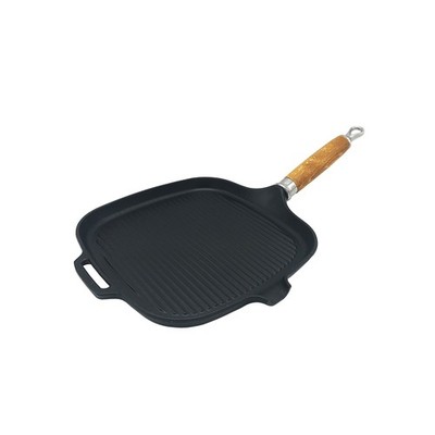 Invicta Grillpfanne Carré manche bois Gusspfanne 25,5x25,5cm Holzgriff Edel