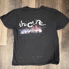 The Cure North America 23 Tour Double-Sided Graphic Tee S Black Cotton Blend