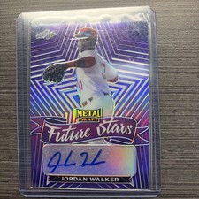 2021 Leaf Metal Draft Future Stars Purple fsjw1 Jordan Walker Rookie Auto 4/25
