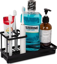 Toothbrush Holders for Bathrooms, Carbon Steel Tooth Brushing Holder Electric 