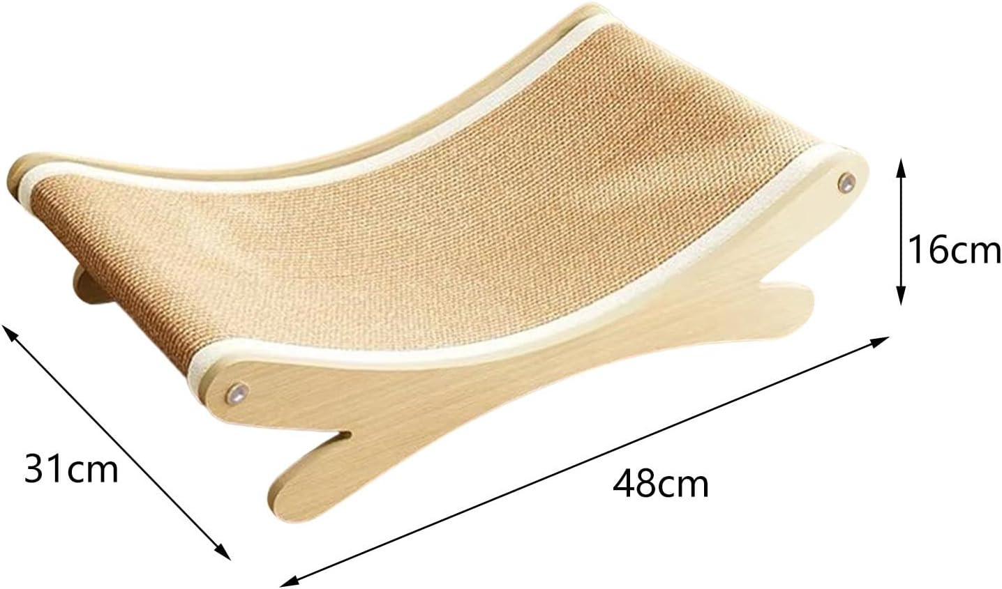 Tiragraffi Ergonomico in Sisal e Legno: Cuccia e Lettino Salute Gatto - 2