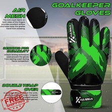 KHANNA Youth Soccer Goalie Gloves - 4MM Latex Grip Boys Girls