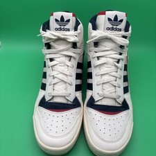 Adidas Forum Exhibit Mid, Off White/Collegiate Navy US Men Size 10.5