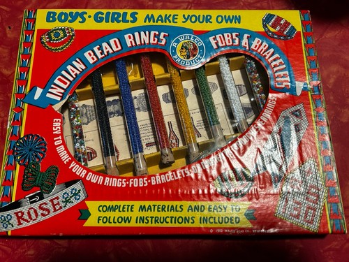 Vintage 1952 Walcott Bead Co. Make Your Own Indian Beads *RARE*