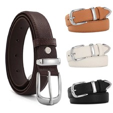 Leather Waist Belt Faux Leather Buckle Women Dress Jeans Daily Versatile Belts