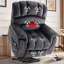 Big Man Power Lift Recliner Chair Oversized Reclining Sofa W/Extended Footrest