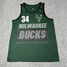 Milwaukee Bucks NBA GianNnis Antetokounmpo Green Jersey Tank Size Medium
