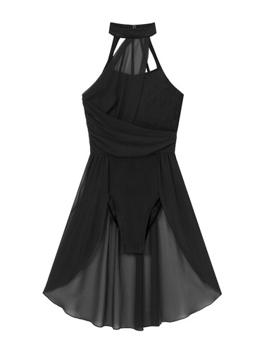 Women Ballet Gymnastics Costume Skirted Dance Dress Lyrical Dresses Chiffon - Bild 56 von 90