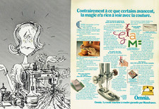 Publicité Advertising  0822 1976   machine à coudre Omnia  Manufrance   2p
