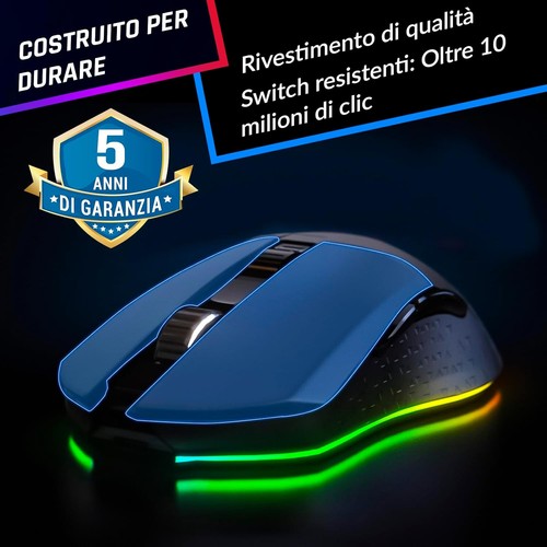 KLIM Blaze - Souris Gaming sans Fil RGB Rechargeable+Capteur À Élevé Précision - Afbeelding 4 van 8