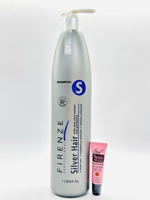 Firenze Silver Hair Shampoo with Aloe Vera Extract & Panthenol 33.8 fl oz/1 Lt
