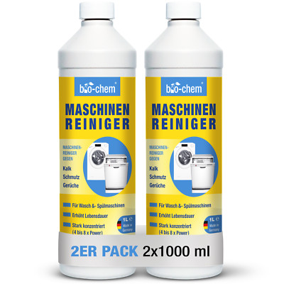 bio-chem Maschinenreiniger 2x1000 ML für Waschmaschine und Geschirrspüler Kalk