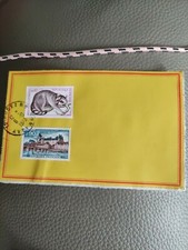 FRANCE  1973 YT 1754-1758 - carte autocollante de 2 timbres oblitérés